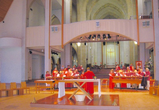 FCOCA Choir rehearse in the Christchurch Cathedral New Zealand